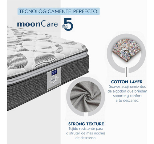 Colchón Matrimonial Restonic Ortopédico + 2 Almohadas Relax Blanco