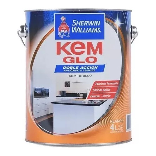 Esmalte Kem Glo Síntetico Blanco Sherwin Williams X 4 Lts