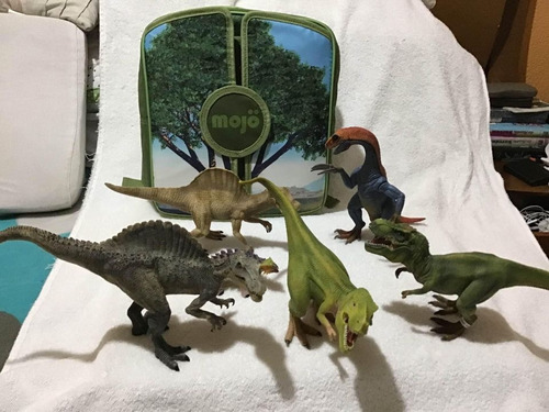 Cinco Dinosaurios Schleich Y Uno Geoworld, Incluye Mochila M