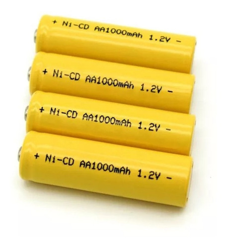 Batería Recargable Ni-cd Aa 1000mah 1.2v X4 