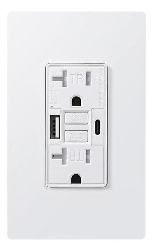 Saída Gfci Dewenwils 20a Com Portas Usb-c E Usb-a, Gfci