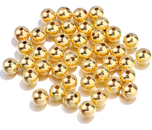 Cuentas Cobre Bañado 18k-4mm 20 Pcs Mix 5 Pcs Cada Colo