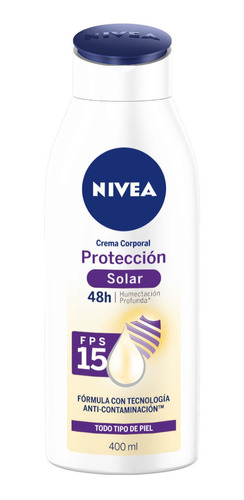 Crema Corporal Nivea Proteccion Solar Fps15 400ml Original