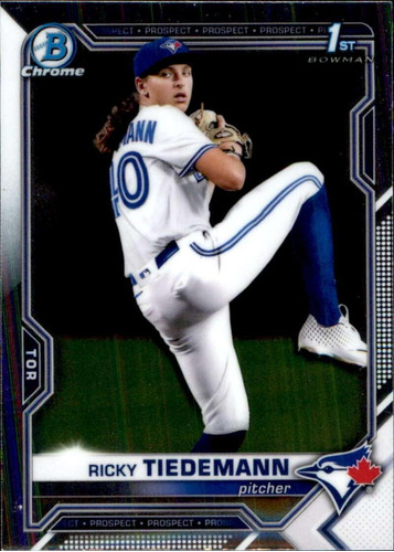 2021 Bowman Chrome Draft Bdc-89 Ricky Tiedemann Rc Rookie To