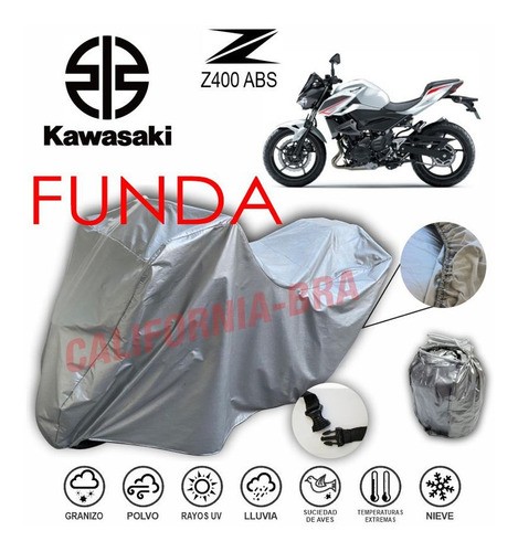 Funda Cubierta Lona Moto Cubre Kawasaki Z400 Abs