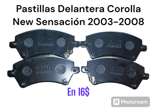 Pastillas Delantera Corolla New Sensación 2003-2008