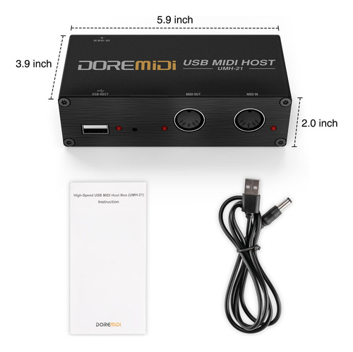 Camola Usb Midi Host Box De Alta Velocidad Usb A Midi Conver