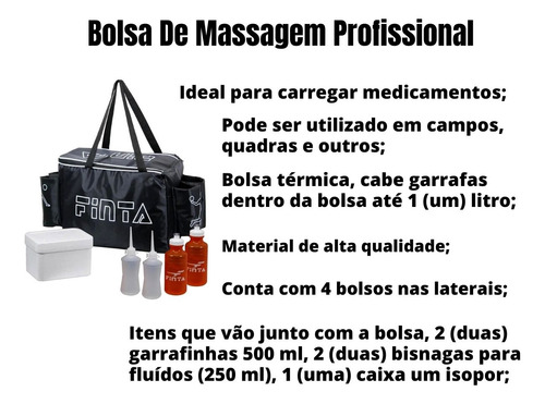 Kit Para Futebol Bolsa De Massagem E Saco Material Médio