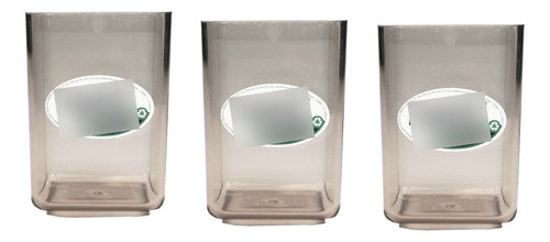Porta Lápiz Bote Acrilico Transparente Grande 9 X 6 3pz