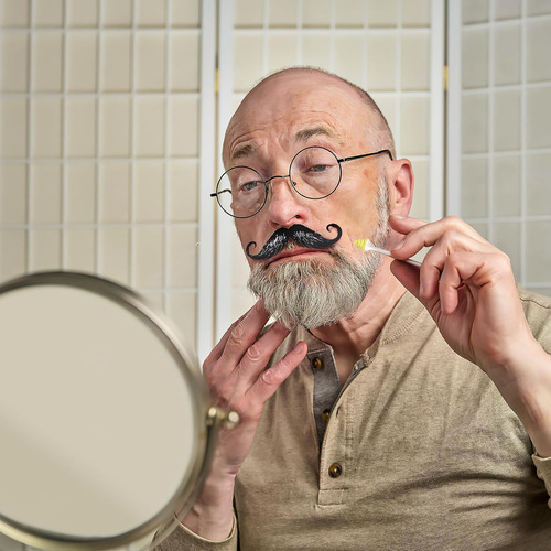 Fomiyes 50 Pegatinas Negras Para Bigotes Falsos, Accesorios