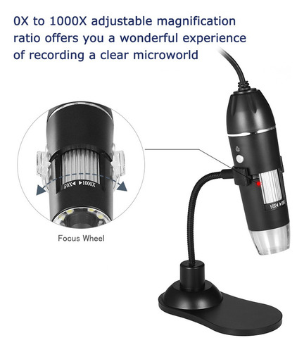Zoom Digital Microscopio Usb Lupa De Escritorio De Mano