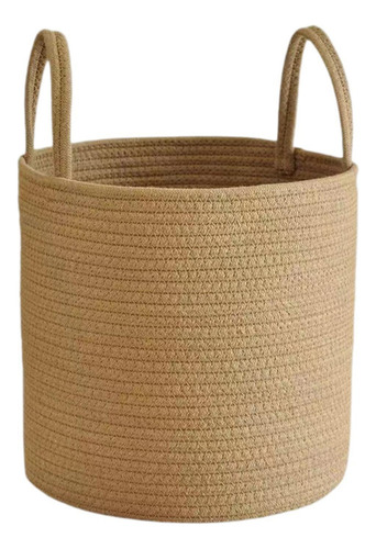 Cesta Redonda Tejida Para La Colada Con Asas Para M