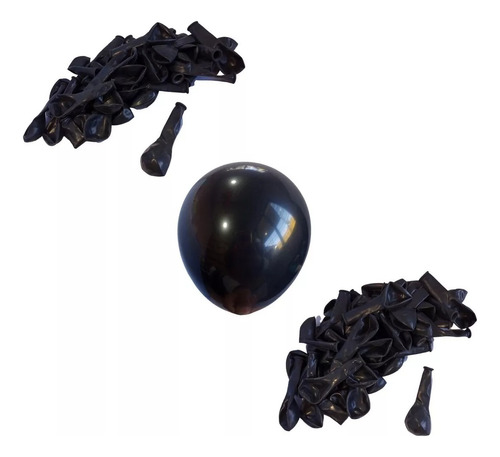 20 Globos Latex 5  Negro Decoracion Arco 5 Pulgadas