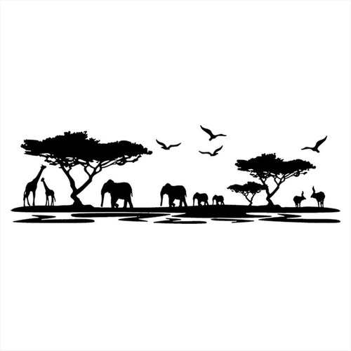 Adesivo De Parede 19x60cm - África Viagem/turismo