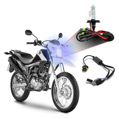 Kit Xenon Moto Honda Bros Nxr 160 Lampada 8000k Encaixe H4