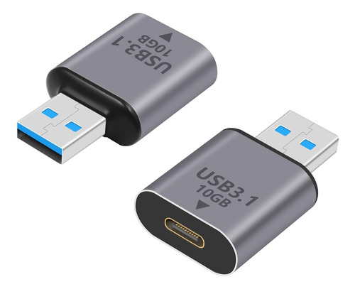 Adaptador Usb C  Hembra A Usb 3.1 Macho De 10 Gbps.