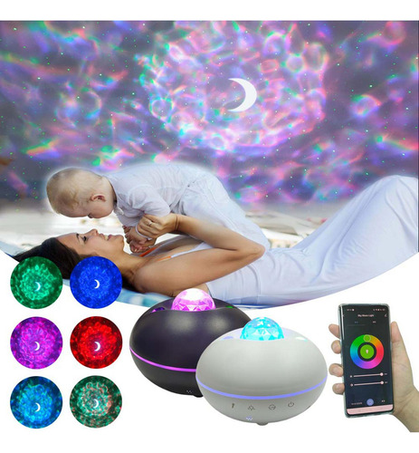 Galaxy Proyector Luz Nocturna App Control Led Negro