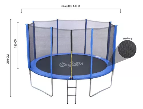 cama elástica elastica trampolin saltarina 4,27 14 FT