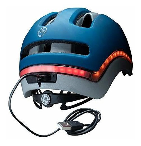Imagen 7 de 7 de Nutcase, Vio Casco De Bicicleta Con Luces Led Y Protección