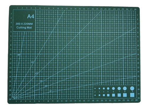 Imagen 2 de 6 de Base Tabla Tablero De Corte A4 30 X 22 Cm + Regla + Bisturí