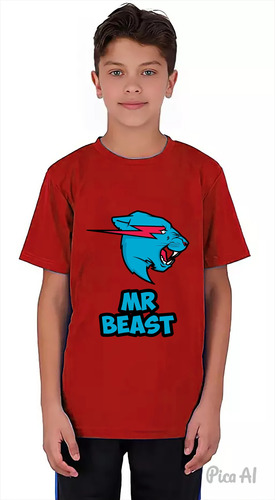 Polera Diseño Mrs Beast Estampado Dtf Cod 001