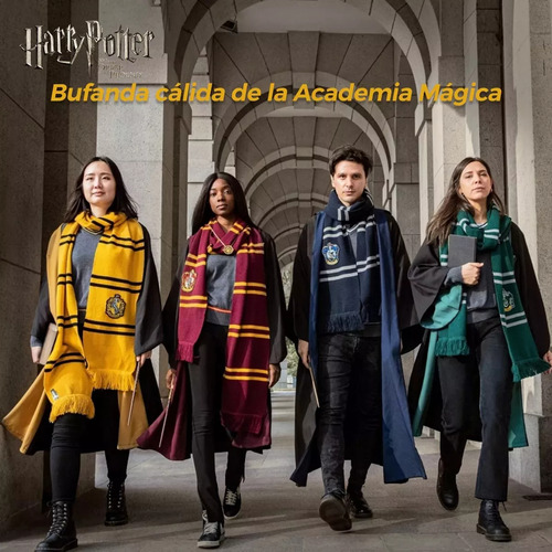 Harrypotter, Griffindor,slytherin, Hermione Bufanda De Punto Slytherin Rayas M