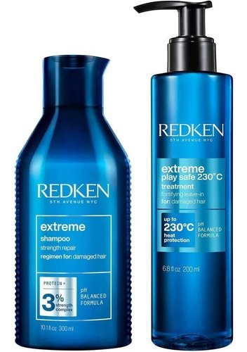 Shampoo Y Protector Térmico Reparador Redken Extreme