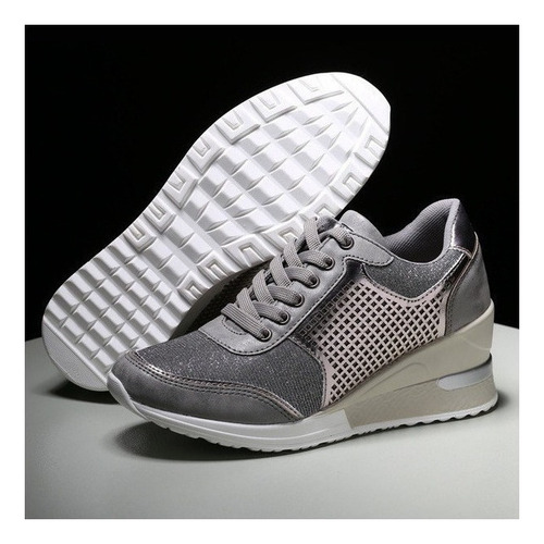 Zapatillas Informales Transpirables Con Tacón De Cuña De Tal