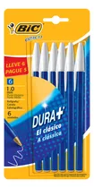 Comprar Bolígrafos Lapiceras Bic Opaco Color Tinta Azul 1mm X6 Unid
