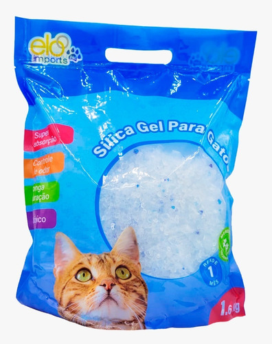 Sílica Gel Para Gatos Areia Sanitária Pet 1,6kg x 1600g de peso neto