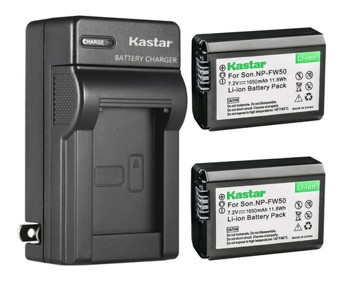 Cargador De Pared + 2 Baterías Para Sony Np-fw50 Alpha A600