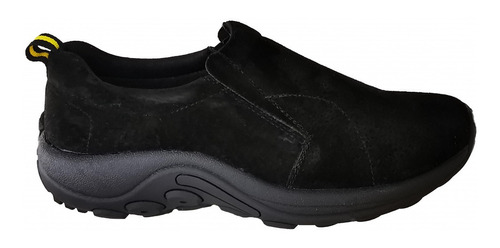 Zapatos De Hombre De Cuero Gamuzado Negro Casual 1071