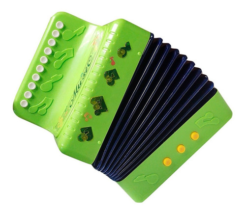 Acordeon Instrumento Musical Infantil Grande Sonidos Y Luces