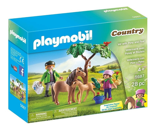 Anforatoys Playmobil 5687 Veterinario Con Poni Y Potro