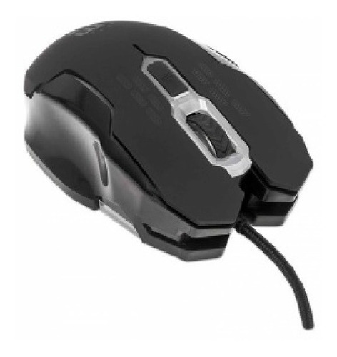 Mouse Optico Gaming 6 Botones Negro Con Luz Led