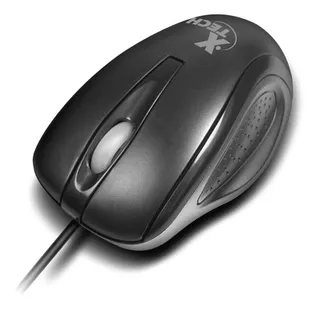 Mouse 3d De Tres Botones Con Cable Xtech Xtm-175 Color Negro