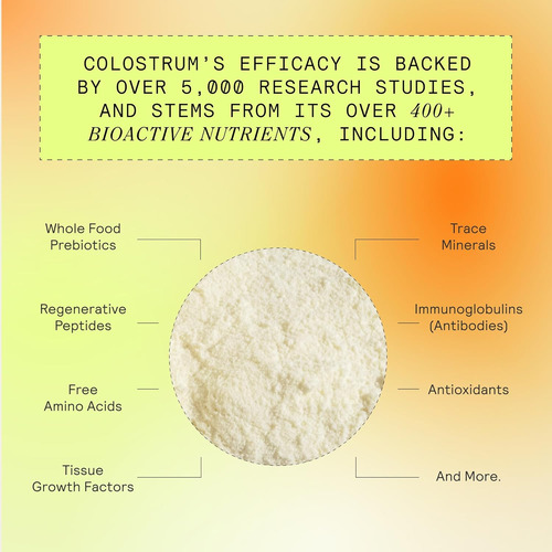 Armra Colostrum Premium Em Pó, Alimentado Com Capim, Bl...