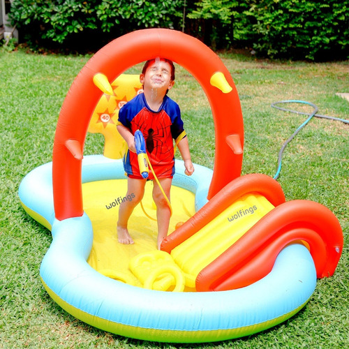 Imagen 6 de 10 de Pileta Inflable Bebes Grande Infantil Tobogan Juego Niños