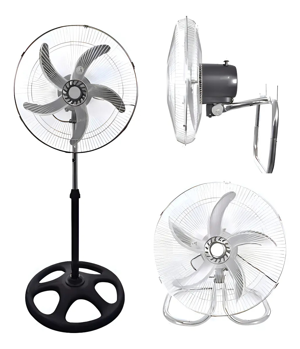 Ventilador 3 en 1 Embassy 18 Pulgadas Pie Mesa Pared 5 Aspas Metálicas