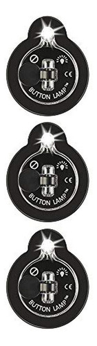 Panthervision Stick On Luces De Botón Led - (paquete De 3) L