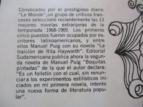 Imagen 6 de 6 de Manuel Puig - Boquitas Pintadas. Folletín (segunda Edición)