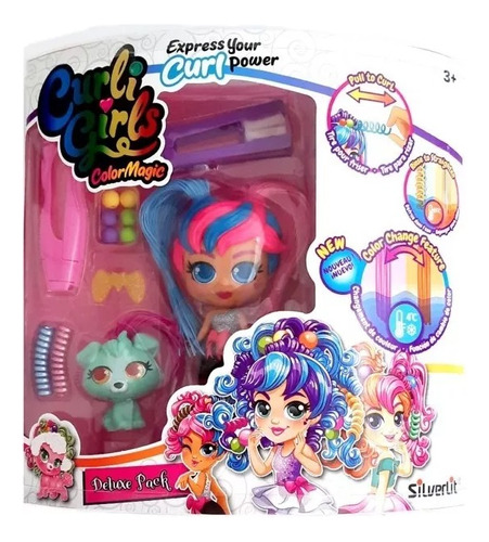 Muñeca Curli Girls Color Magic Deluxe Pack - Sharif Express 