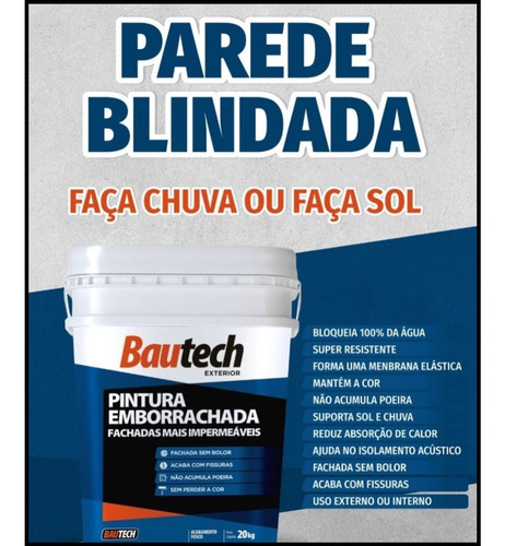 Bautech Emborrachada Excelente Resistência Ao Fissuramento