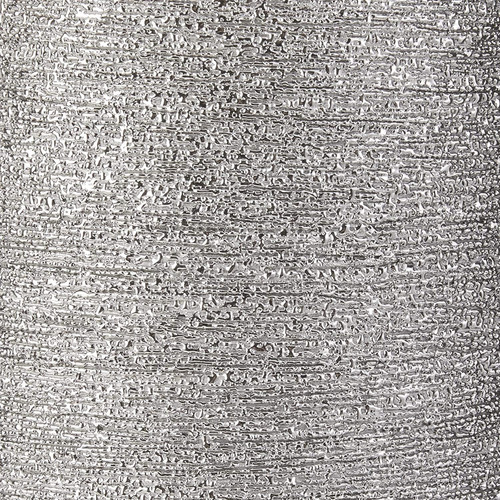 Torre & Tagus Brava Spun - Maceta Plateada Metálica Texturiz