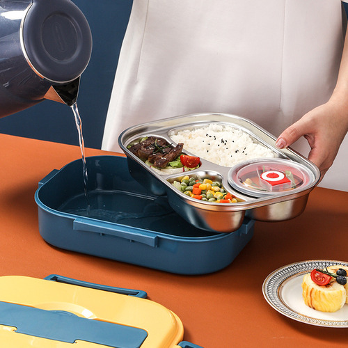 . Fiambrera Bento Portátil A Prueba De Fugas Con 4