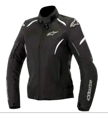 Chamarra Moto Mujer Ch - Alpinestar Gunner Stella Wp Negro Con Blanco Lisa Ch - S (Usado)