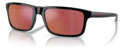 Gafas de sol - Arnette - Mwamba - An4322 27536q 57 Color de montura: negro, color varilla, negro, color de lente: gris espejado, naranja/amarillo, diseño rectangular