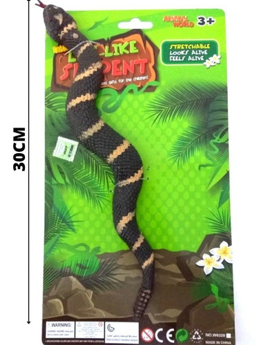 Imagen 1 de 5 de Serpiente Vibora Goma Chasco Estirable Muñeco Animal Vicha