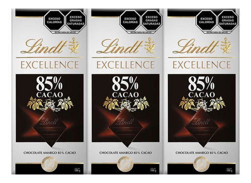  Pack X 3 Lindt Excellence 85% Cacao 100g