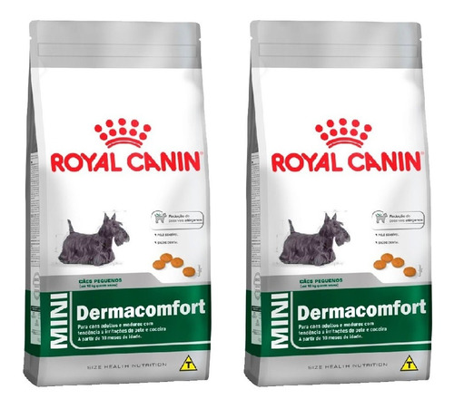 Ração Royal Canin Mini Dermacomfort Adultos 2,5kg Kit 2 Unid